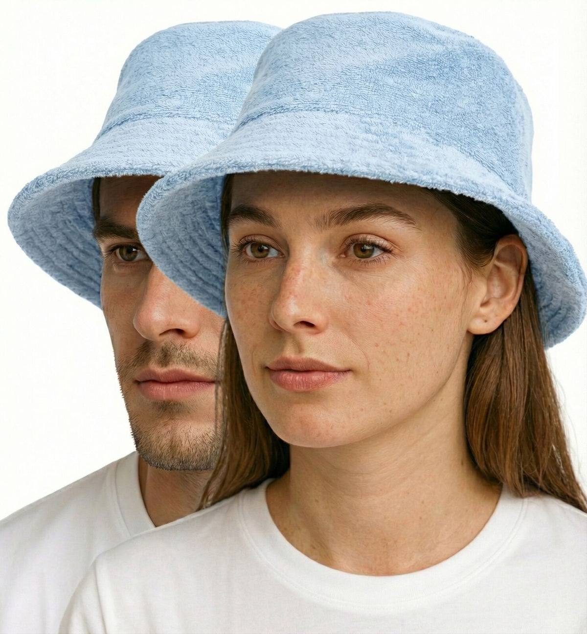 Stingy Brim Terry Towelling Bucket Hat Daggy Fishing Camping Lad Cap 100% COTTON - Sky Blue - S/M V563-STINGYTWLING-SKYBLU-S_M