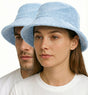 Stingy Brim Terry Towelling Bucket Hat Daggy Fishing Camping Lad Cap 100% COTTON - Sky Blue - XXL V563-STINGYTWLING-SKYBLU-XXL