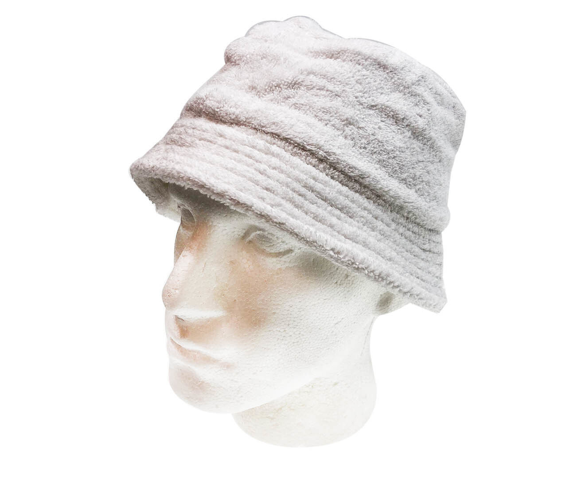 Stingy Brim Terry Towelling Bucket Hat Daggy Fishing Camping Lad Cap 100% COTTON - White - XXL V563-STINGYTWLING-WHT-XXL