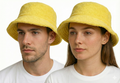 Stingy Brim Terry Towelling Bucket Hat Daggy Fishing Camping Lad Cap 100% COTTON - Yellow - L/XL V563-STINGYTWLING-YLW-L_XL