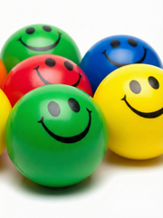 12x STRESS BALLS Hand Relief Squeeze Toy Reliever Antistress Soft Smiley MULTI V563-STRESSBALLS-MULTI-1PK