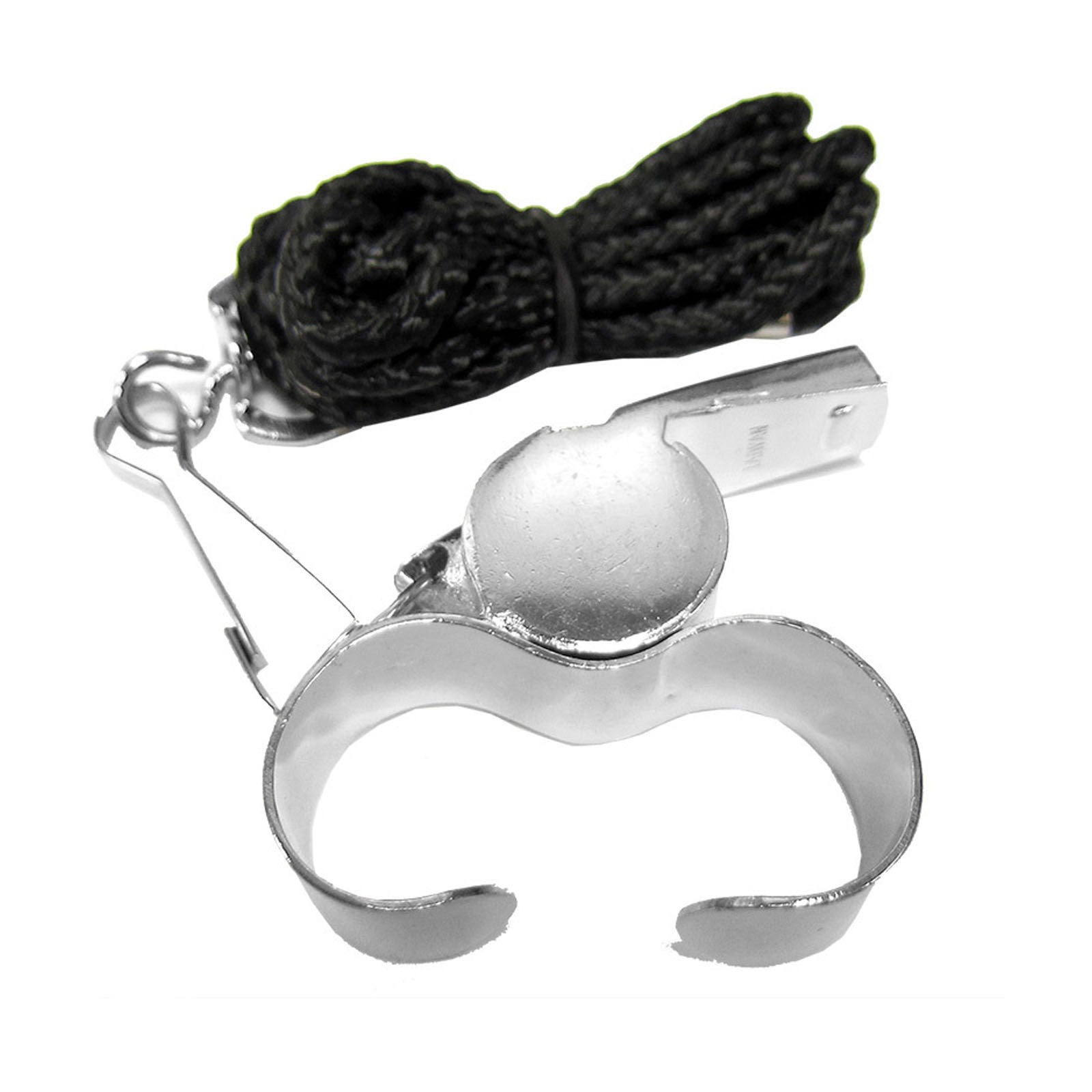 Summit Brass Finger Grip Sports Whistle w Lanyard Professional Referee Match Training V563-SUAC1303