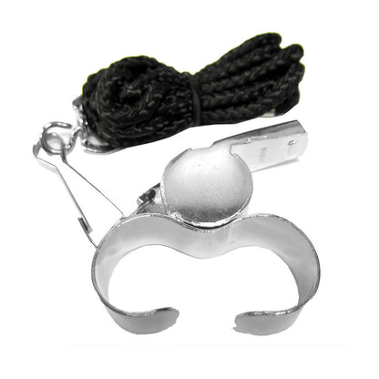 Summit Brass Finger Grip Sports Whistle w Lanyard Professional Referee Match Training V563-SUAC1303