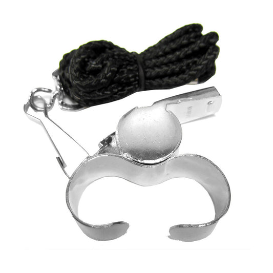 Summit Brass Finger Grip Sports Whistle w Lanyard Professional Referee Match Training V563-SUAC1303