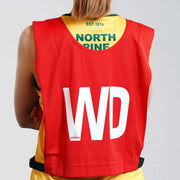 7pcs Set of Summit Netball Bibs Senior Team Pack Bulk Net Ball - Red Colour V563-SUAC1802