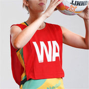 7pcs Set of Summit Netball Bibs Senior Team Pack Bulk Net Ball - Red Colour V563-SUAC1802