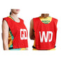 7pcs Set of Summit Netball Bibs Senior Team Pack Bulk Net Ball - Red Colour V563-SUAC1802