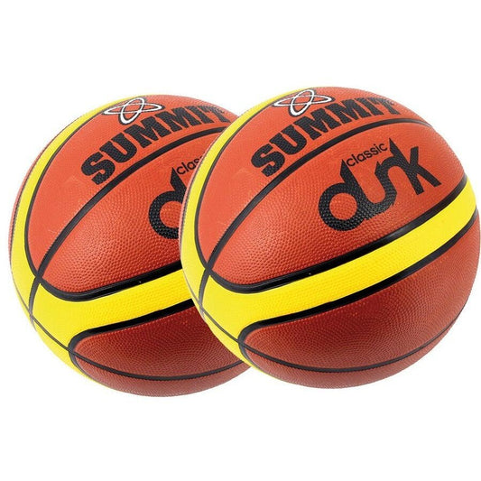 2x Summit Classic Dunk Basketball Indoor Outdoor Sport Game Rubber Ball Size 3 V563-SUBK1102_2X