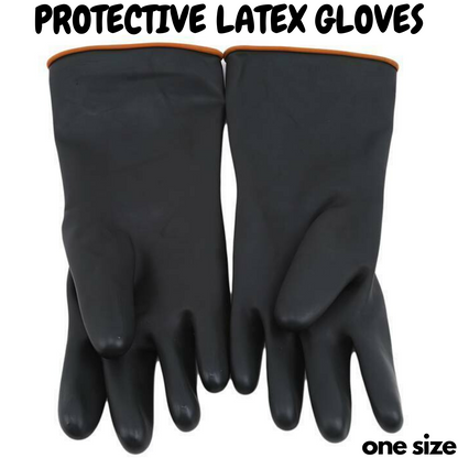 Latex Gloves Rubber PPE Industrial Anti Chemical Acid Heavy Duty Work V563-SUNGLOVES-1PK