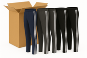 24x Pairs Mens Straight Leg Track Pants Low Pill Elastic Waist Bottoms Bulk (1 Box) V563-SW-84-1BOX