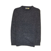 100% SHETLAND RAGG WOOL CREW Round Neck Knit JUMPER Pullover Mens Sweater Knitted - Navy - XL