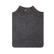 100% SHETLAND RAGG WOOL Half Zip Up Knit JUMPER Pullover Mens Sweater Knitted - Denim Blue (45) - 3XL - 4XL V563-SW-HZ-DNMBLU45-4XL