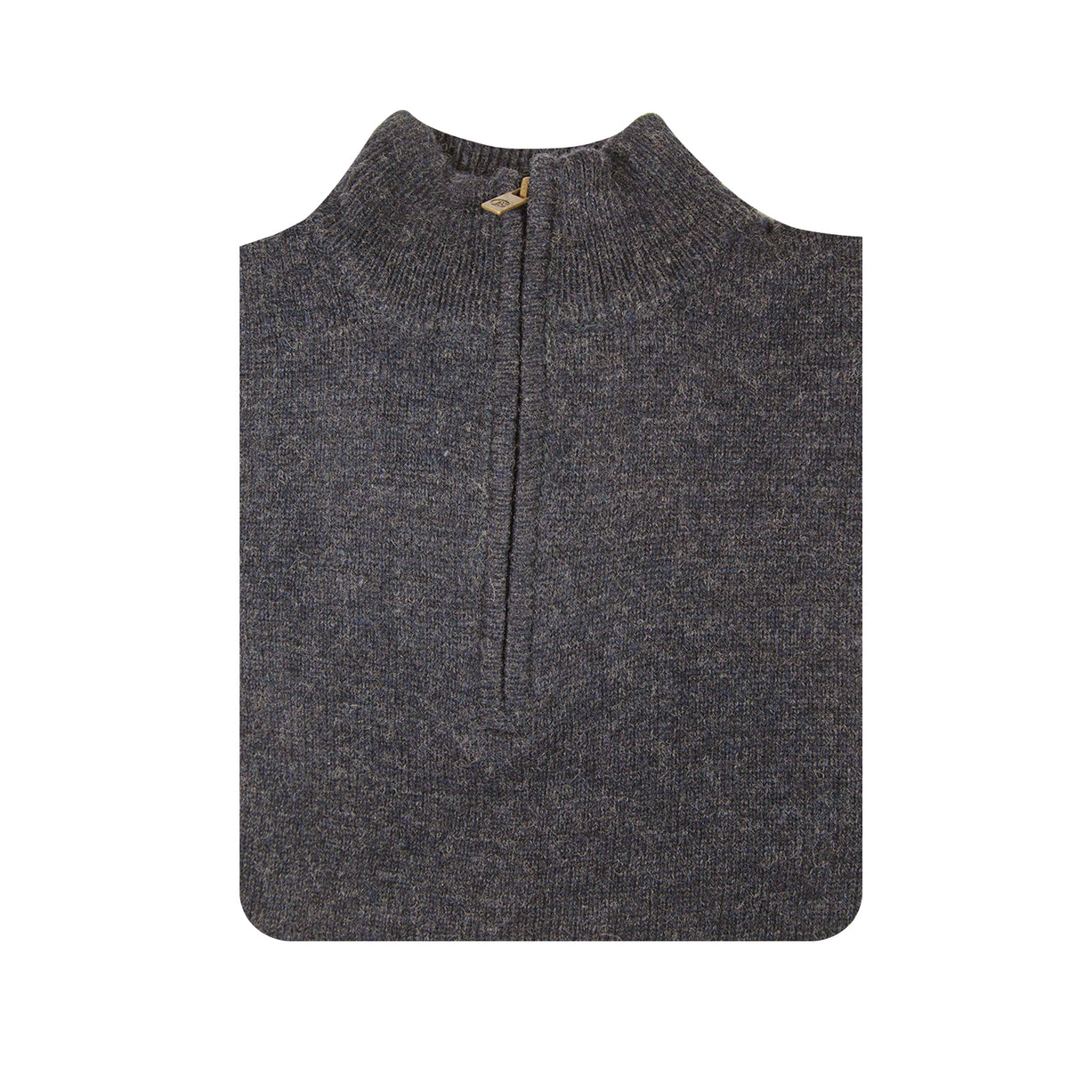 100% SHETLAND RAGG WOOL Half Zip Up Knit JUMPER Pullover Mens Sweater Knitted - Denim Blue (45) - 3XL - L V563-SW-HZ-DNMBLU45-L