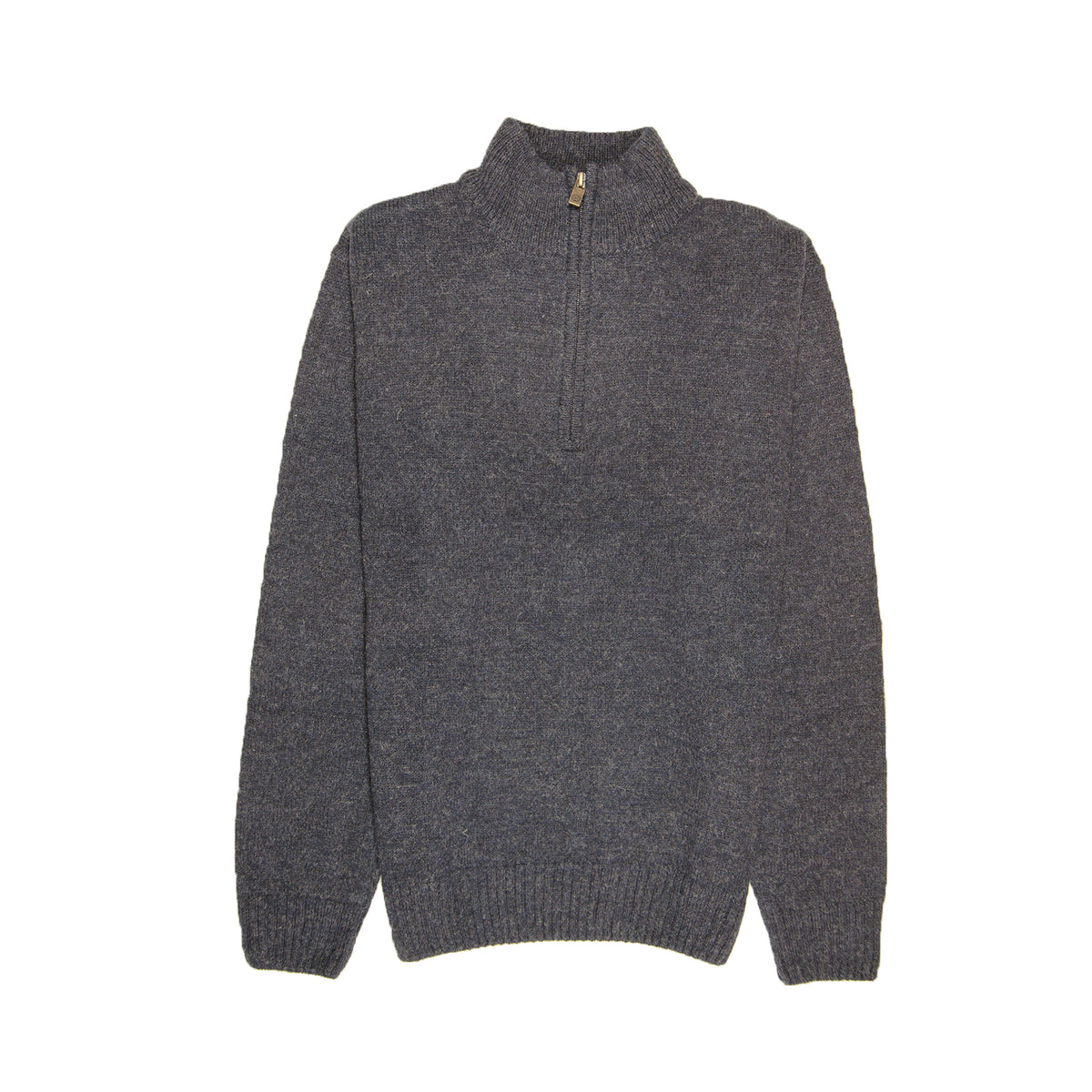 100% SHETLAND RAGG WOOL Half Zip Up Knit JUMPER Pullover Mens Sweater Knitted - Denim Blue (45) - 3XL - L V563-SW-HZ-DNMBLU45-L