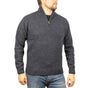 100% SHETLAND RAGG WOOL Half Zip Up Knit JUMPER Pullover Mens Sweater Knitted - Denim Blue (45) - 3XL - S V563-SW-HZ-DNMBLU45-S
