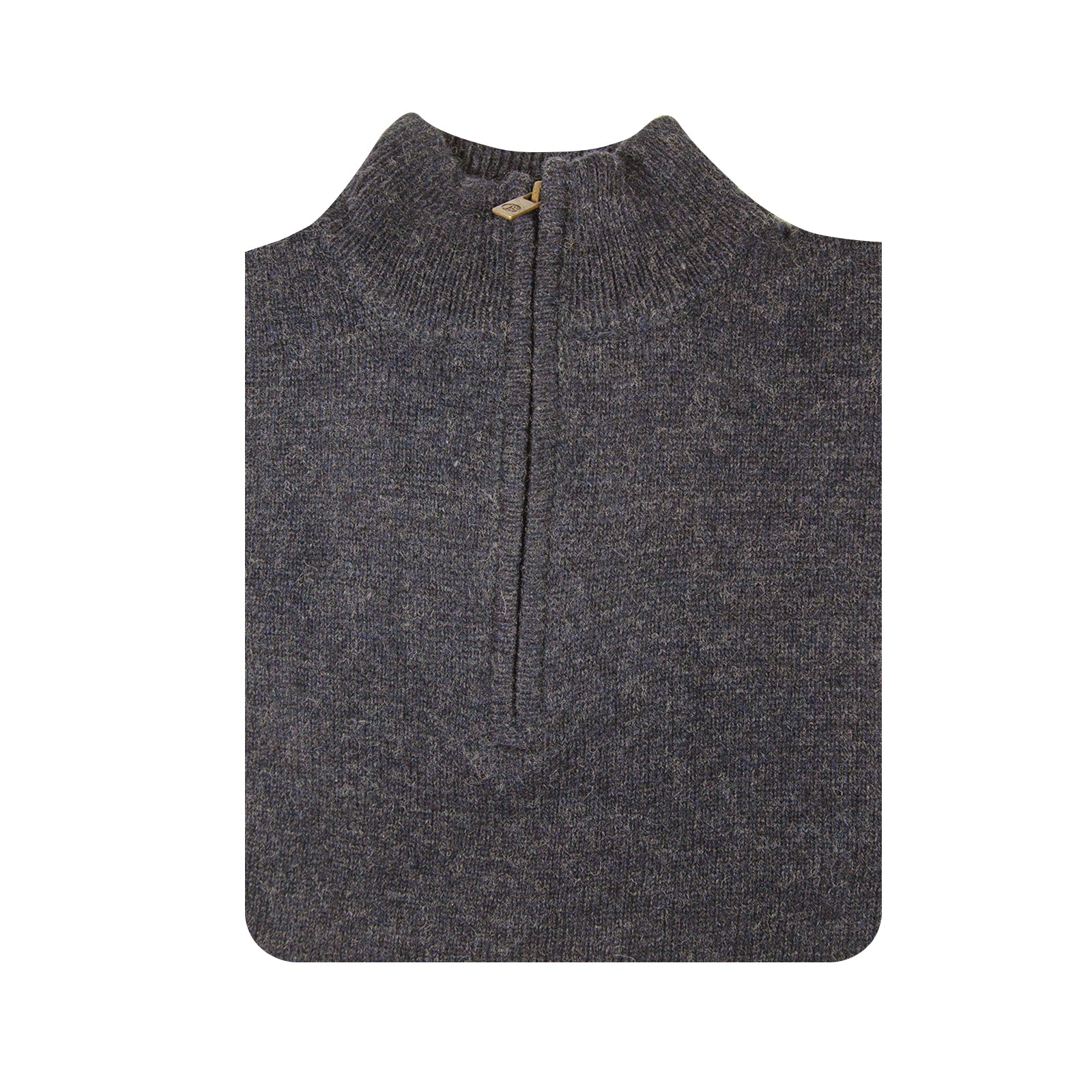 100% SHETLAND RAGG WOOL Half Zip Up Knit JUMPER Pullover Mens Sweater Knitted - Denim Blue (45) - 3XL - XXL V563-SW-HZ-DNMBLU45-XXL