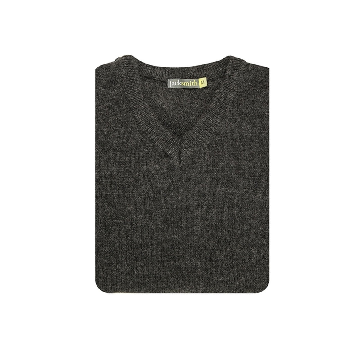 100% Shetland Ragg Wool V Neck Knit Jumper Pullover Mens Sweater Knitted - Charcoal - 6XL V563-SW-VN-CH29-6XL