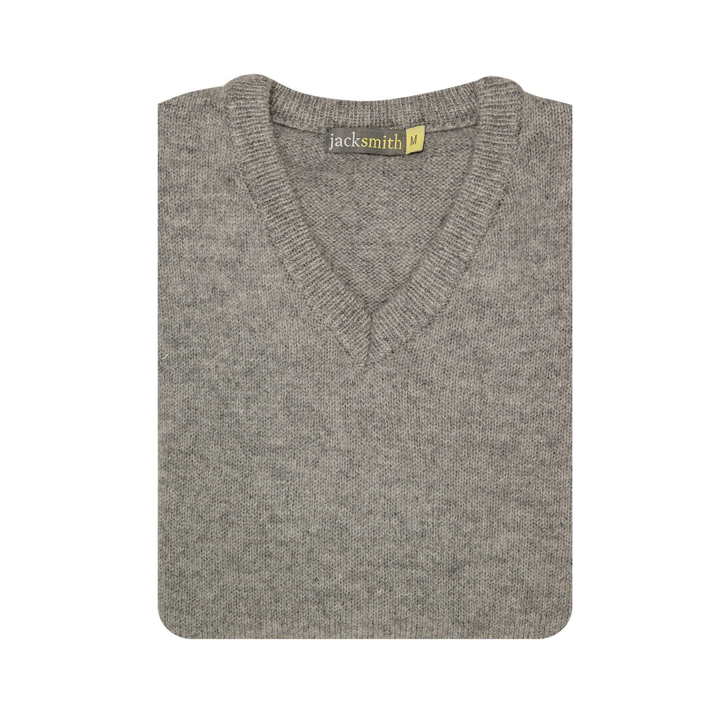 100% Shetland Ragg Wool V Neck Knit Jumper Pullover Mens Sweater Knitted - Grey - XXL V563-SW-VN-GRY21-XXL