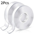 2x Double-Sided Nano Mounting Tape Traceless Clear Adhesive Invisible Gel 2M x 20mm V563-T128-2PCS