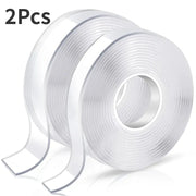 2x Double-Sided Nano Mounting Tape Traceless Clear Adhesive Invisible Gel 2M x 20mm V563-T128-2PCS