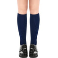 1x Pair School Uniform Knee High Socks Cotton Rich Girls Boys Kids - Navy - 13-3 (8-10 Years Old) V563-TAG4SCHOOL-NAVY-13-3