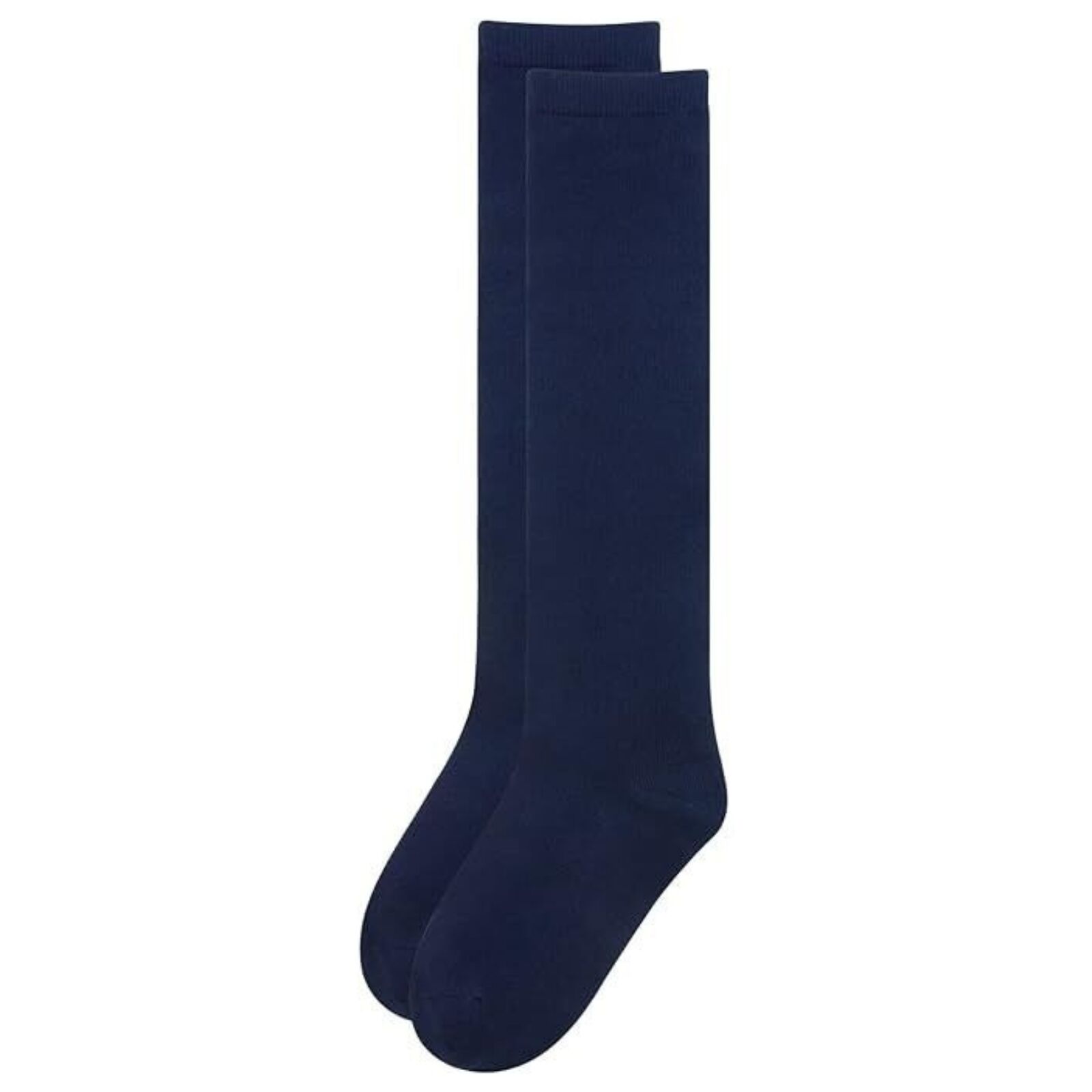 1x Pair School Uniform Knee High Socks Cotton Rich Girls Boys Kids - Navy - 2-8 (10-12 Years Old) V563-TAG4SCHOOL-NAVY-2-8