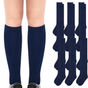 12x Pairs School Uniform Knee High Socks Cotton Rich Girls Boys Kids Bulk - Navy - 6-11 (12+ Years Old) V563-TAG4SCHOOL_12PCS-NAVY-6-1