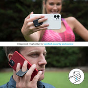 phonetag - Multi-View Phone Stand with Magnetic Ring Holder Universal (Black) V563-TAGBLACK