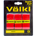 Volkl Super Perf Over Grip Overgrip Tennis Squash Badminton - 3 Pack - Red V563-TAVSPR3