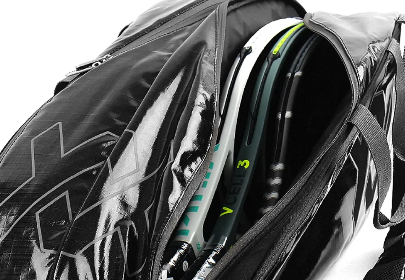 Volkl Primo Combi Tennis Bag Black / Charcoal (V72002) for 6-9 Racquets V563-TBV22PC