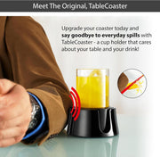 Table Coaster Anti-Spill Drink Holder Tray Couch Seat Car Office Travel - White V563-TCWHITE