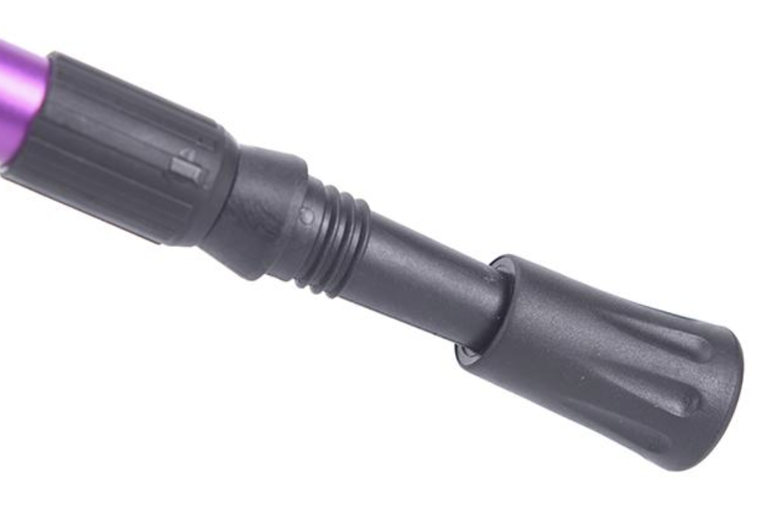 Folding Walking Stick Telescopic Adjustable Antishock Hiking Grip Pole Trekking - Black V563-TELESCOPICSTICK-BLACK