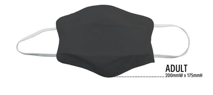 3x Tigerplast Fabric Face Mask Washable Reusable Mask Protect Anti-Microbial Mouth Cover - Black V563-TIGERPLAST_ADULT_BLK-3PCS