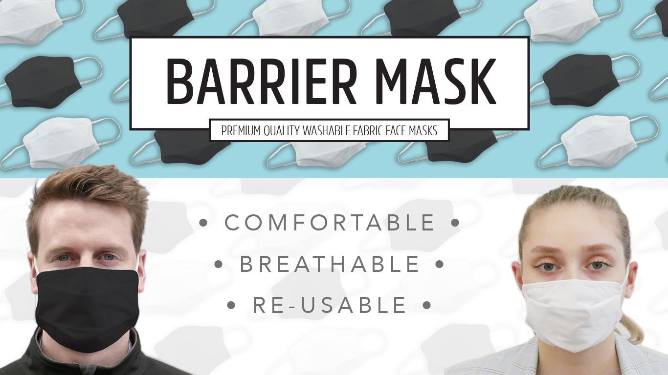 3x Tigerplast Fabric Face Mask Washable Reusable Mask Protect Anti-Microbial Mouth Cover - Black V563-TIGERPLAST_ADULT_BLK-3PCS