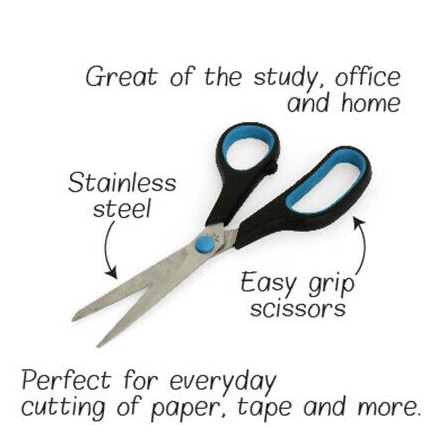 Stainless Steel Scissors Soft Handle Kitchen Craft Office School Sharp Kitchen V563-TOM-S120