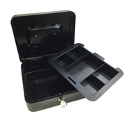 Lockable METAL CASH BOX Deposit Petty Cash Slot Money Safe Portable 2 Keys New V563-TOM-S606L