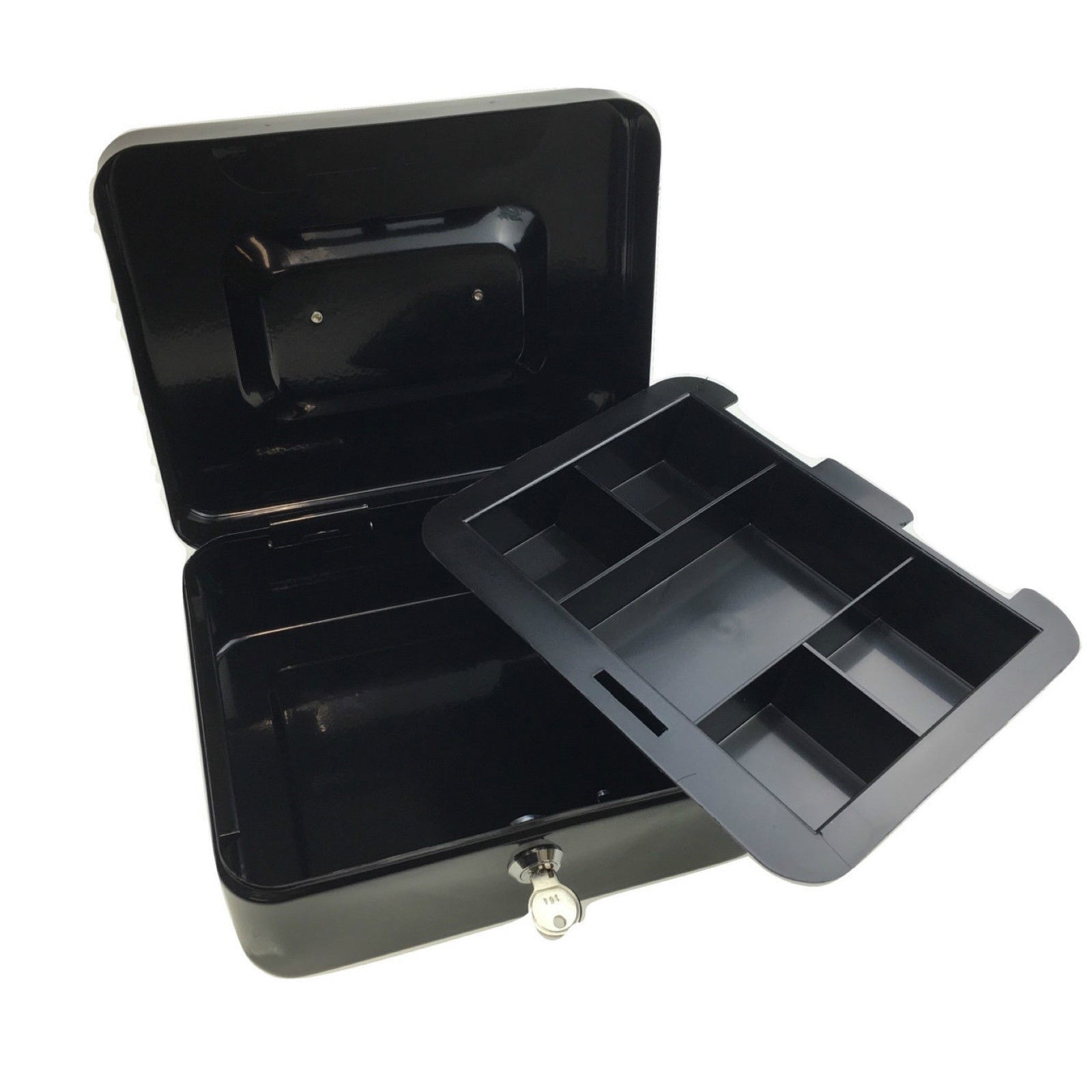 Lockable METAL CASH BOX Deposit Petty Cash Slot Money Safe Portable 2 Keys New V563-TOM-S606L