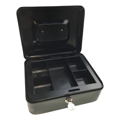 Lockable METAL CASH BOX Deposit Petty Cash Slot Money Safe Portable 2 Keys New V563-TOM-S606L