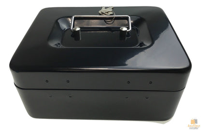 Lockable METAL CASH BOX Deposit Petty Cash Slot Money Safe Portable 2 Keys New V563-TOM-S606L