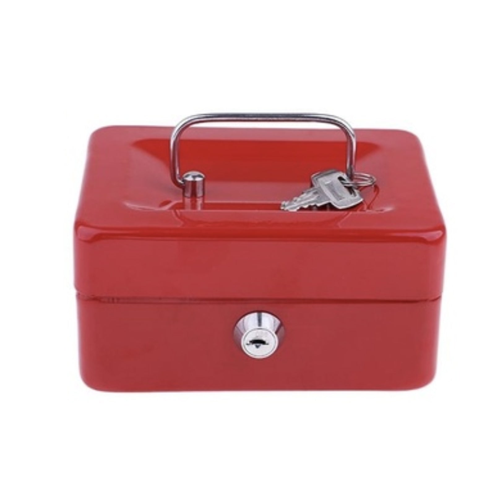 Lockable METAL CASH BOX Deposit Petty Cash Slot Money Safe Portable 2 Keys New V563-TOM-S606L