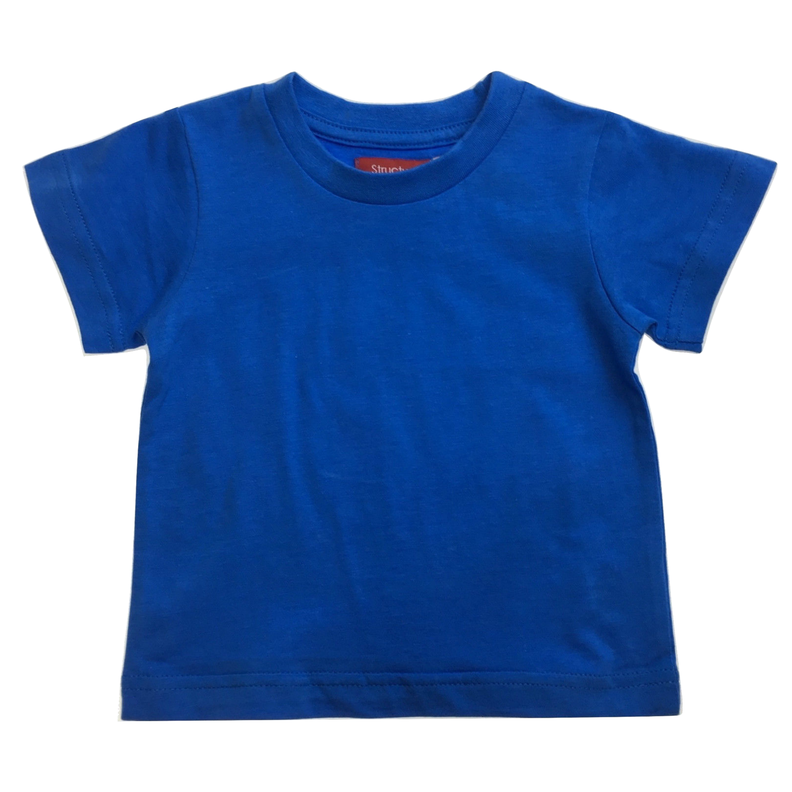 TODDLER PLAIN T SHIRT 100% COTTON Basic Blank Tee Top Teen Teenager Crew Kids - Bright Blue - 0 V563-TOODLER-TNSHIRT-BRHTBLU-0