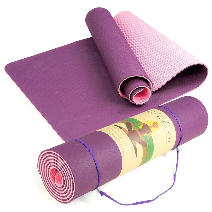YOGA MAT Non-Slip Light Gym 1830x610x6mm Pilates Home Fitness - Assorted Colours V563-TPE-6