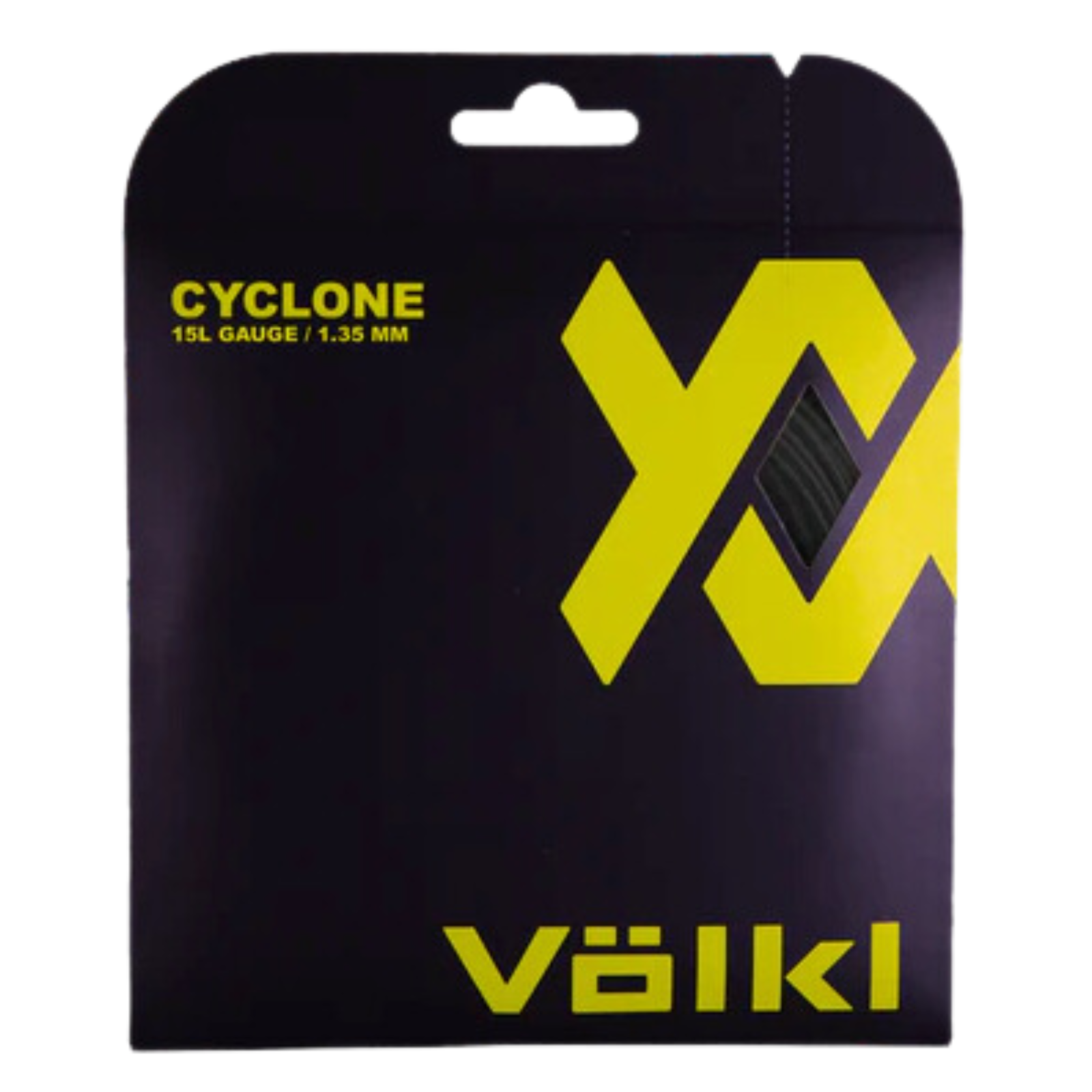 Volkl Cyclone Black 15L Gauge Tennis String 1.35mm (12 M Set) V563-TSVCBK15L