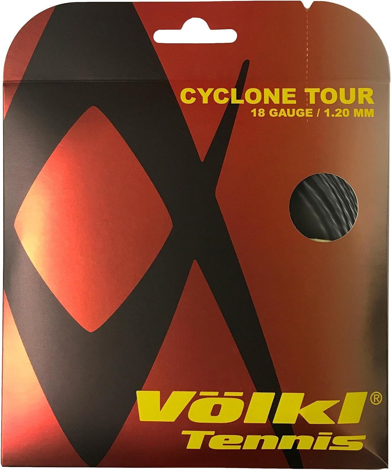 1 Pack Volkl Cyclone Tour 18g/1.20mm Tennis Racquet Strings - Anthracite V563-TSVCTA18