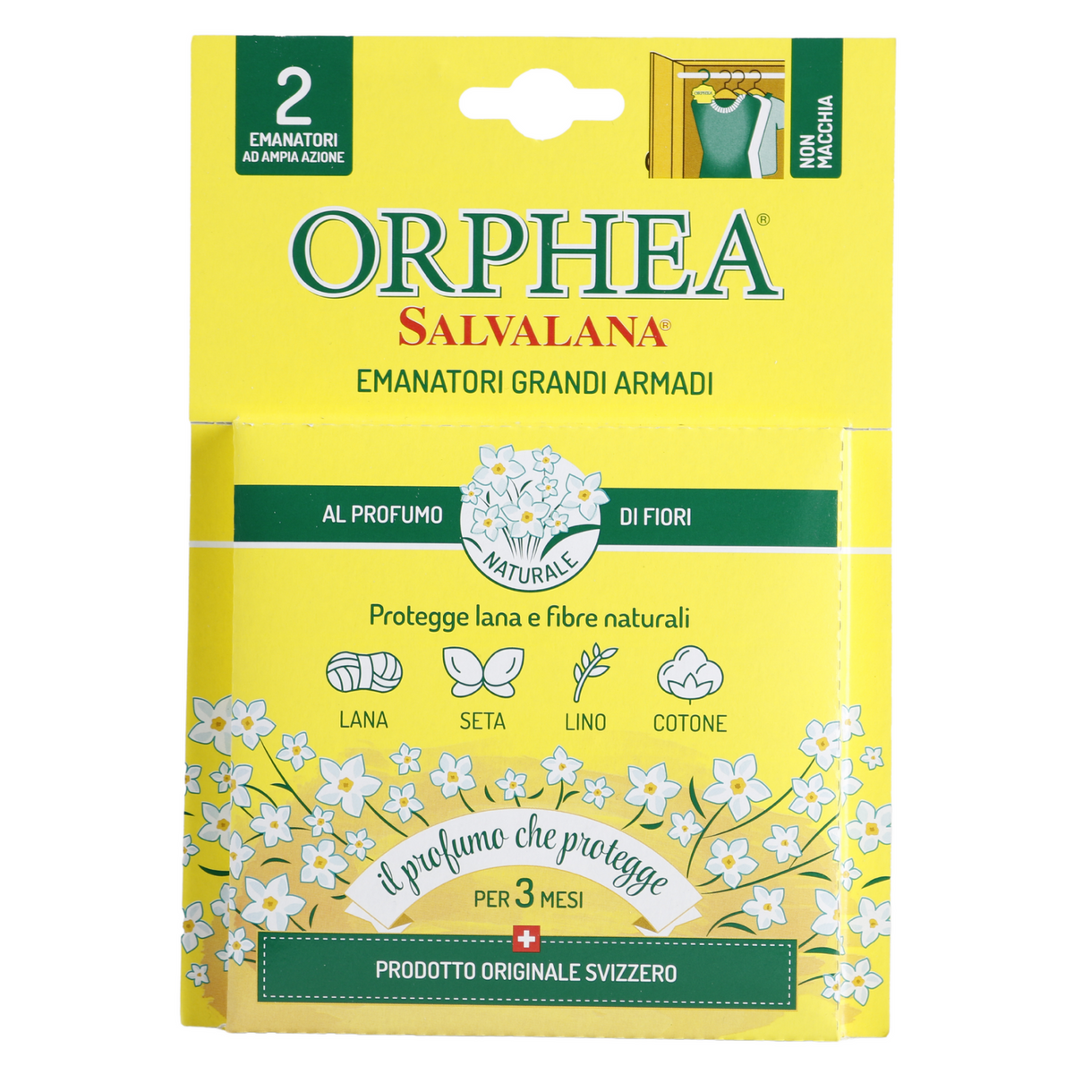 Orphea 2pcs Clothes Protector Flower Scented Natural Diffuser for Closet Wardrobe Hangers V563-TV118127