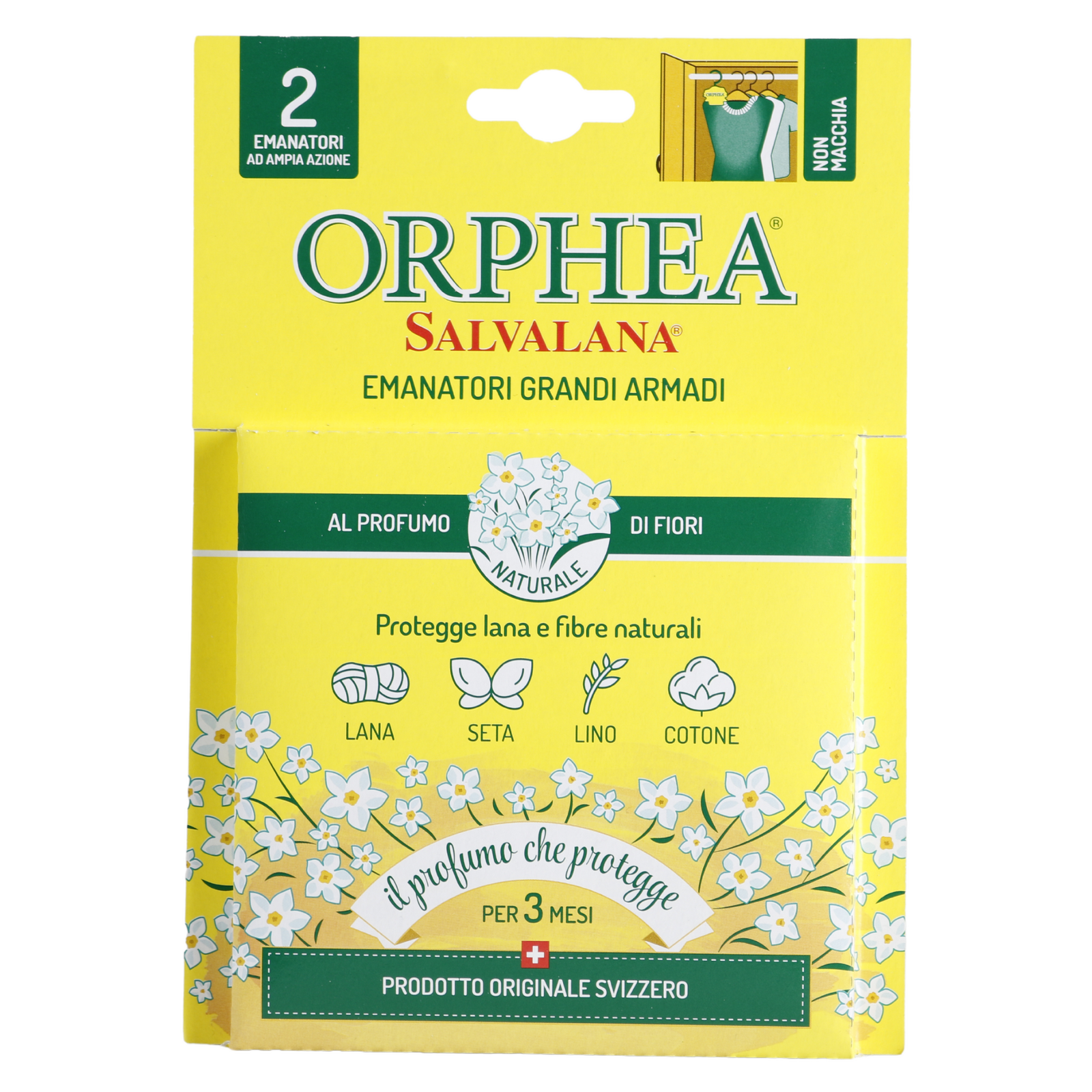Orphea 2pcs Clothes Protector Flower Scented Natural Diffuser for Closet Wardrobe Hangers V563-TV118127