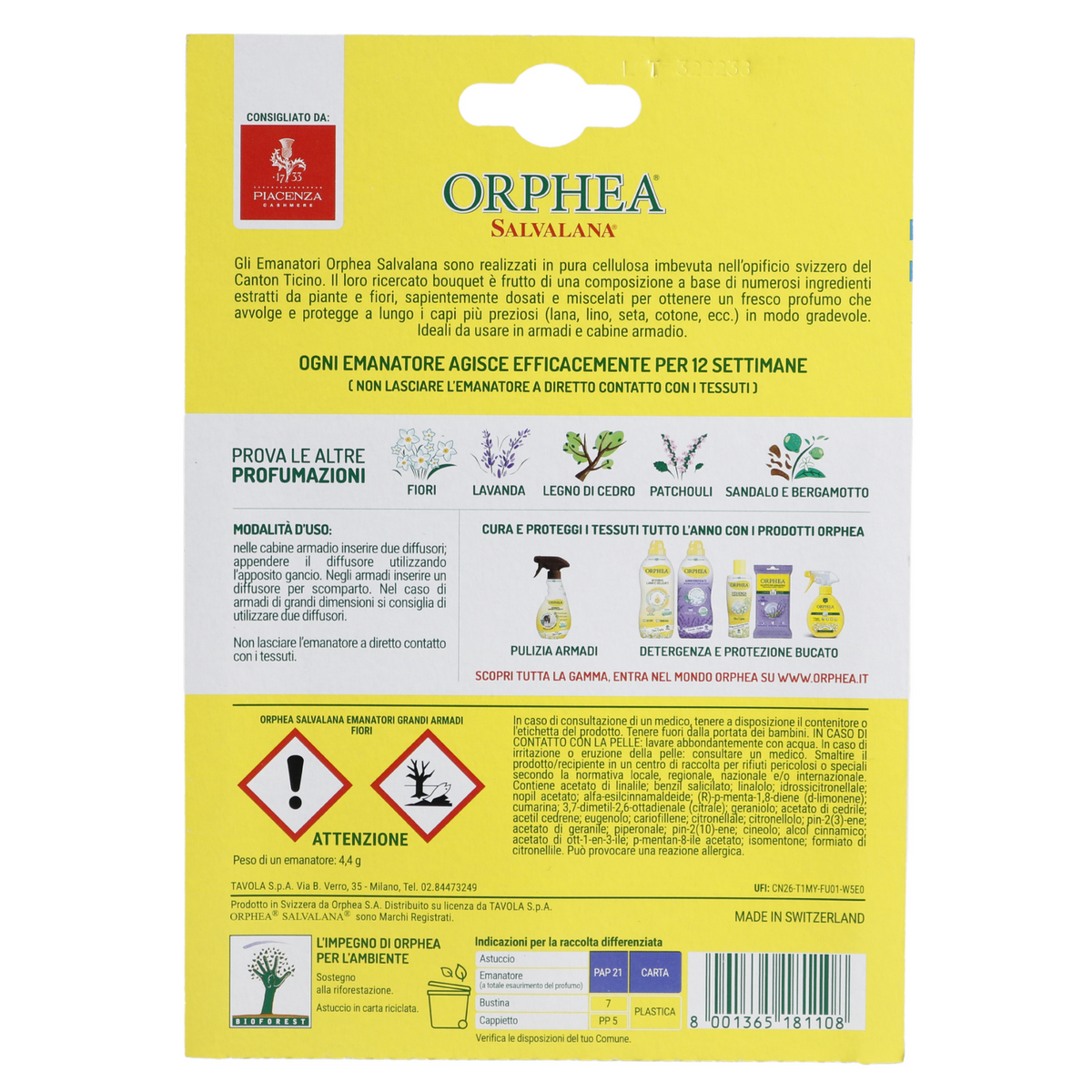Orphea 2pcs Clothes Protector Flower Scented Natural Diffuser for Closet Wardrobe Hangers V563-TV118127