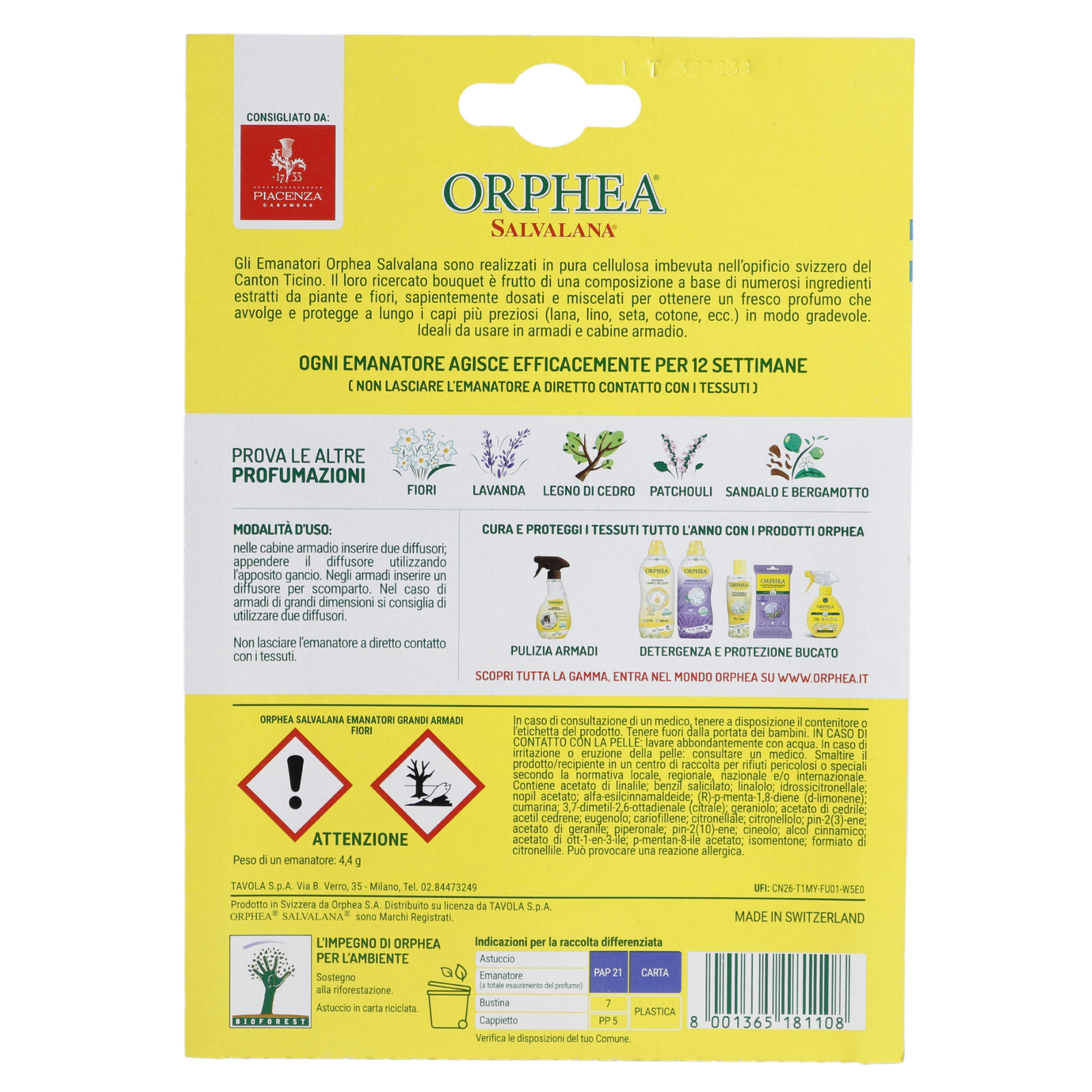 Orphea 2pcs Clothes Protector Flower Scented Natural Diffuser for Closet Wardrobe Hangers V563-TV118127