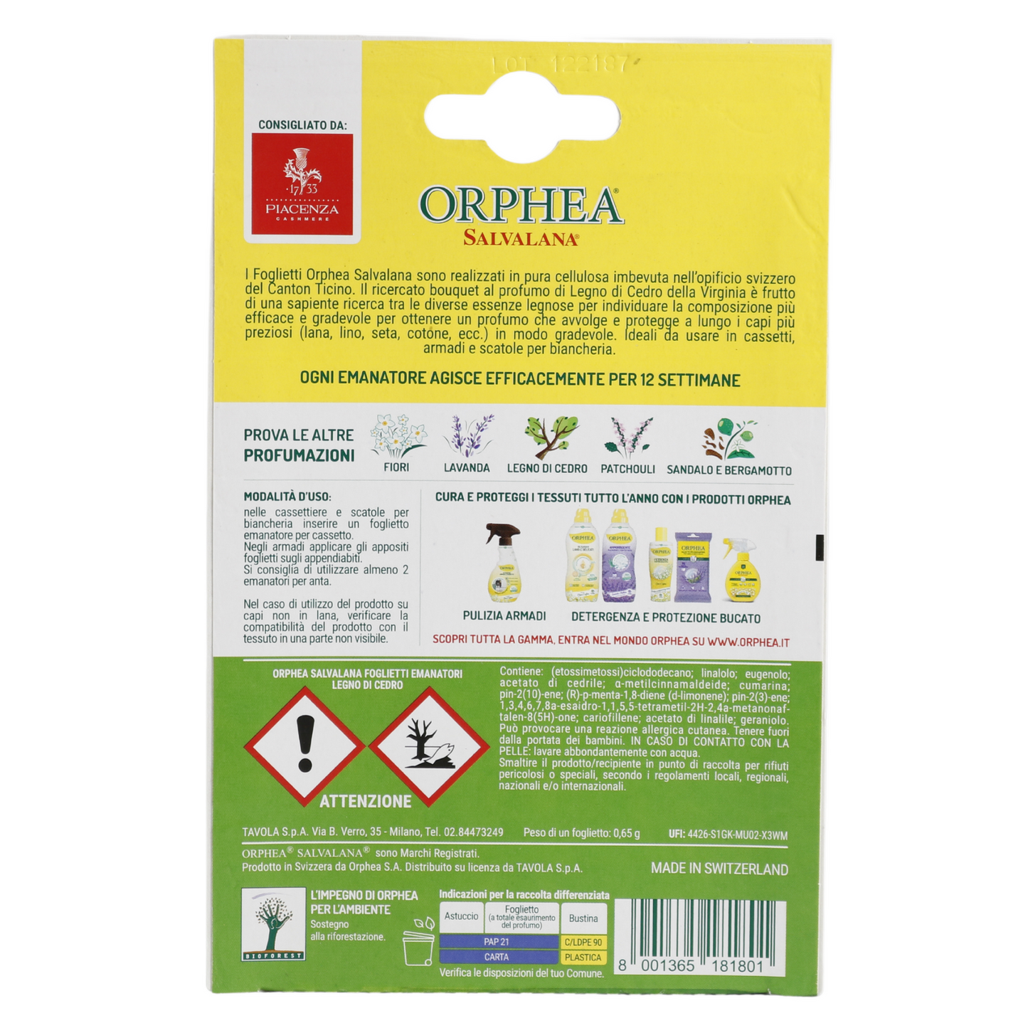 Orphea 12pcs Clothes Protector Virginian Cedarwood Scented Strips for Drawers/Closets V563-TV118180