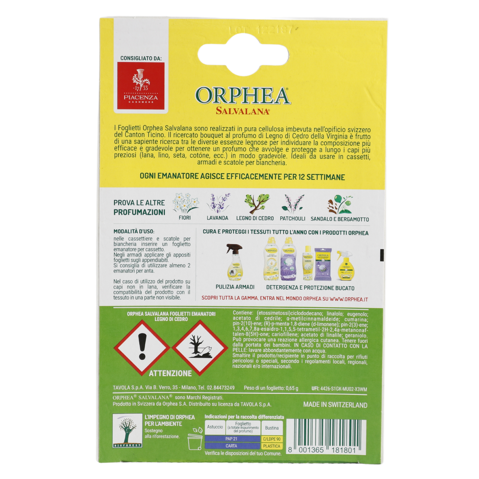 Orphea 12pcs Clothes Protector Virginian Cedarwood Scented Strips for Drawers/Closets V563-TV118180